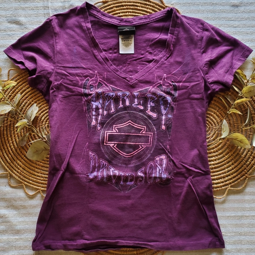 Harley Davidson Cyber V-neck Tee